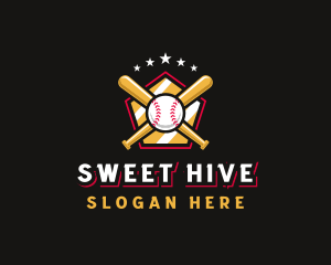 Baseball Bat League logo design