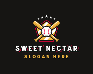 Baseball Bat League logo design