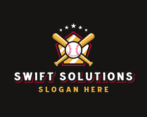 Baseball Bat League logo design