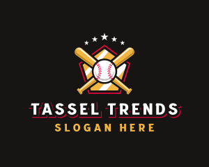 Baseball Bat League logo design