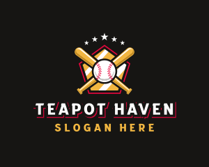 Baseball Bat League logo design