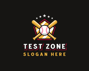 Baseball Bat League logo design