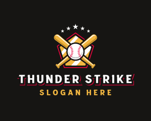 Baseball Bat League logo design