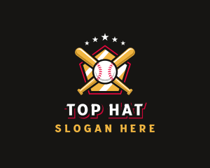 Baseball Bat League logo design