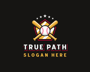 Baseball Bat League logo design