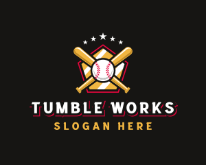 Baseball Bat League logo design