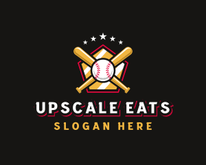 Baseball Bat League logo design