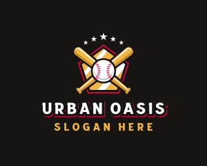 Baseball Bat League logo design