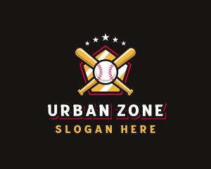 Baseball Bat League logo design