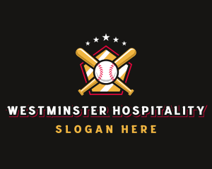 Baseball Bat League logo design