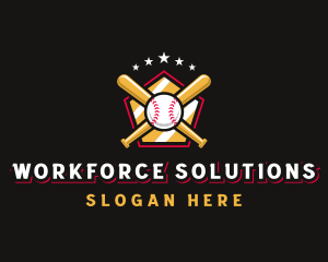 Baseball Bat League logo design