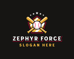 Baseball Bat League logo design