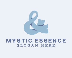 Blue Ampersand Symbol logo design