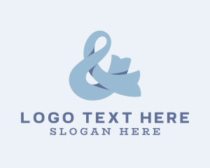 Font - Blue Ampersand Symbol logo design