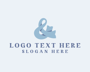 Blue Ampersand Symbol logo