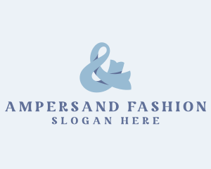 Blue Ampersand Symbol logo design