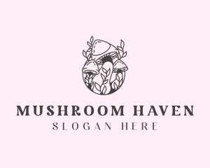 Holistic Natural Mushroom logo design