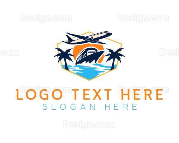 Airplane Cruise Travel Logo