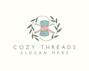 Wool Yarn Crochet logo design