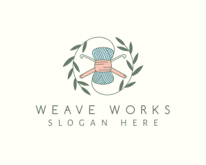 Wool Yarn Crochet logo design