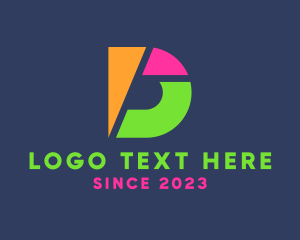 Colorful Geometric Letter D Agency logo