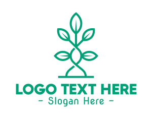 Vine Plant Leaves logo design
