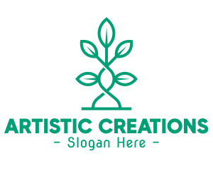 Vine Plant Leaves logo design