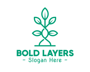 Vine Plant Leaves logo design