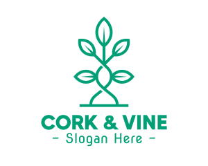 Vine Plant Leaves logo design