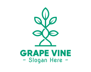 Vine Plant Leaves logo design