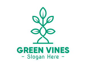 Vine Plant Leaves logo design