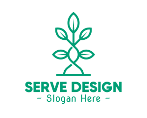 Vine Plant Leaves logo design