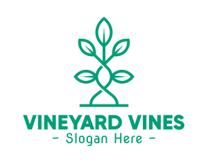 Vine Plant Leaves logo design