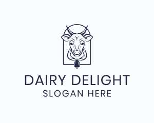 Cow Cattle Dairy logo design