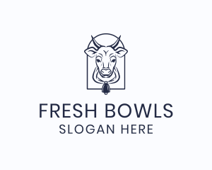 Cow Cattle Dairy logo design