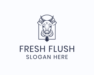 Cow Cattle Dairy logo design