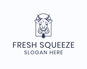 Cow Cattle Dairy logo design