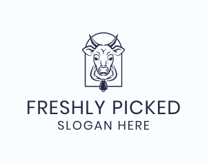 Cow Cattle Dairy logo design