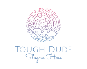 Wave Surfer Man  logo