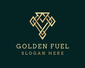 Golden Luxury Diamond logo design