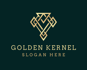 Golden Luxury Diamond logo design