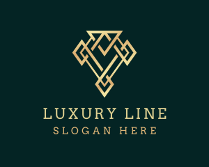 Golden Luxury Diamond logo design