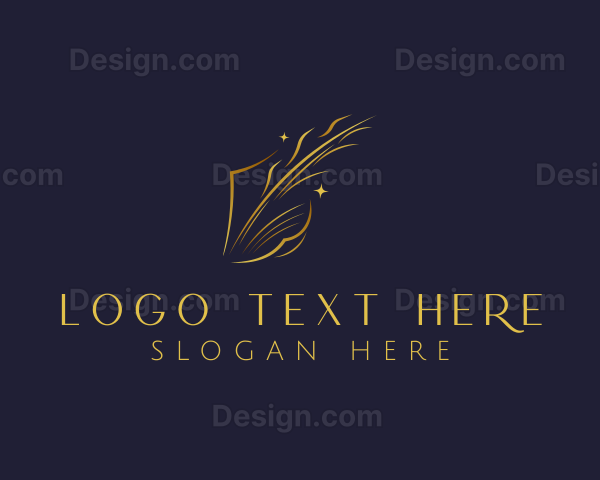 Quill Feather Writing Logo