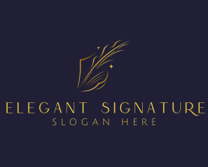 Quill Feather Writing logo design