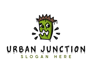 Urban Zombie Graffiti logo design