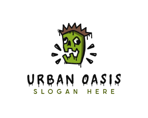 Urban Zombie Graffiti logo design