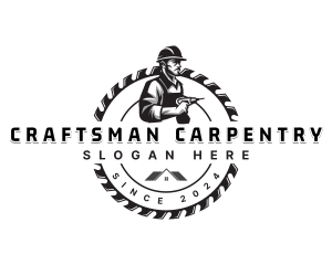 Renovation Construction Carpenter logo design