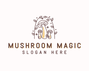 Organic Garden Mushroom logo design