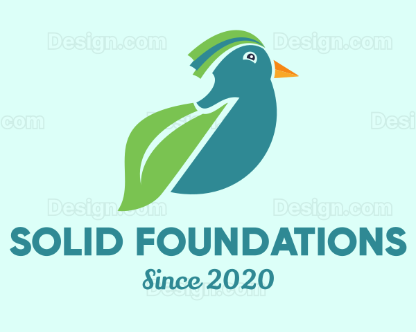 Eco Leaf Bird Logo