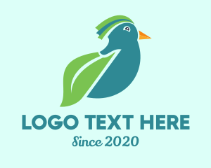 Lovebird - Eco Leaf Bird logo design